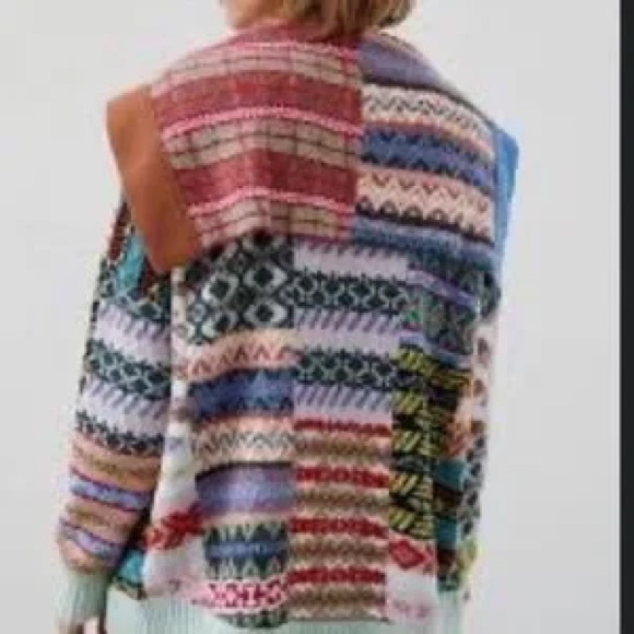 Anthropologie Pilcro Colorful Patterned Cardigan - Picture 9 of 9